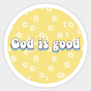 God is good Floral Sticker